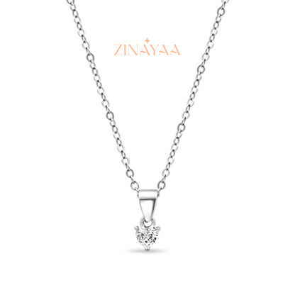 925 Sterling Silver Petite Heart Pendant Set