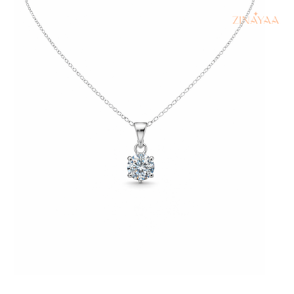 925 Sterling Silver Celeste Solitaire Pendant Necklace
