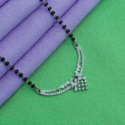 92.5 Sterling Silver Chic Mangalsutra Necklace