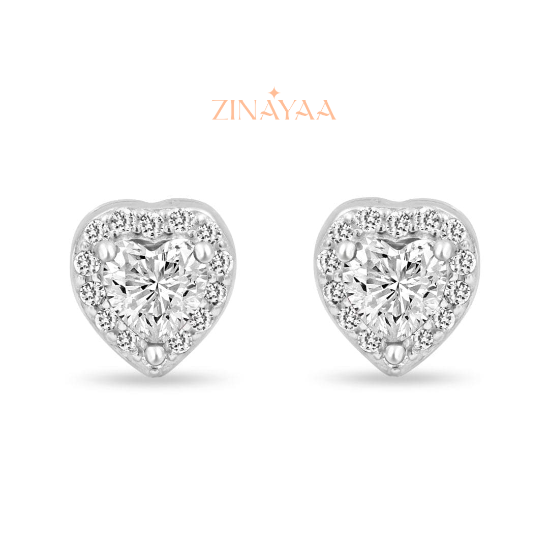 92.5 Sterling Silver Silver Heart Pendant Set
