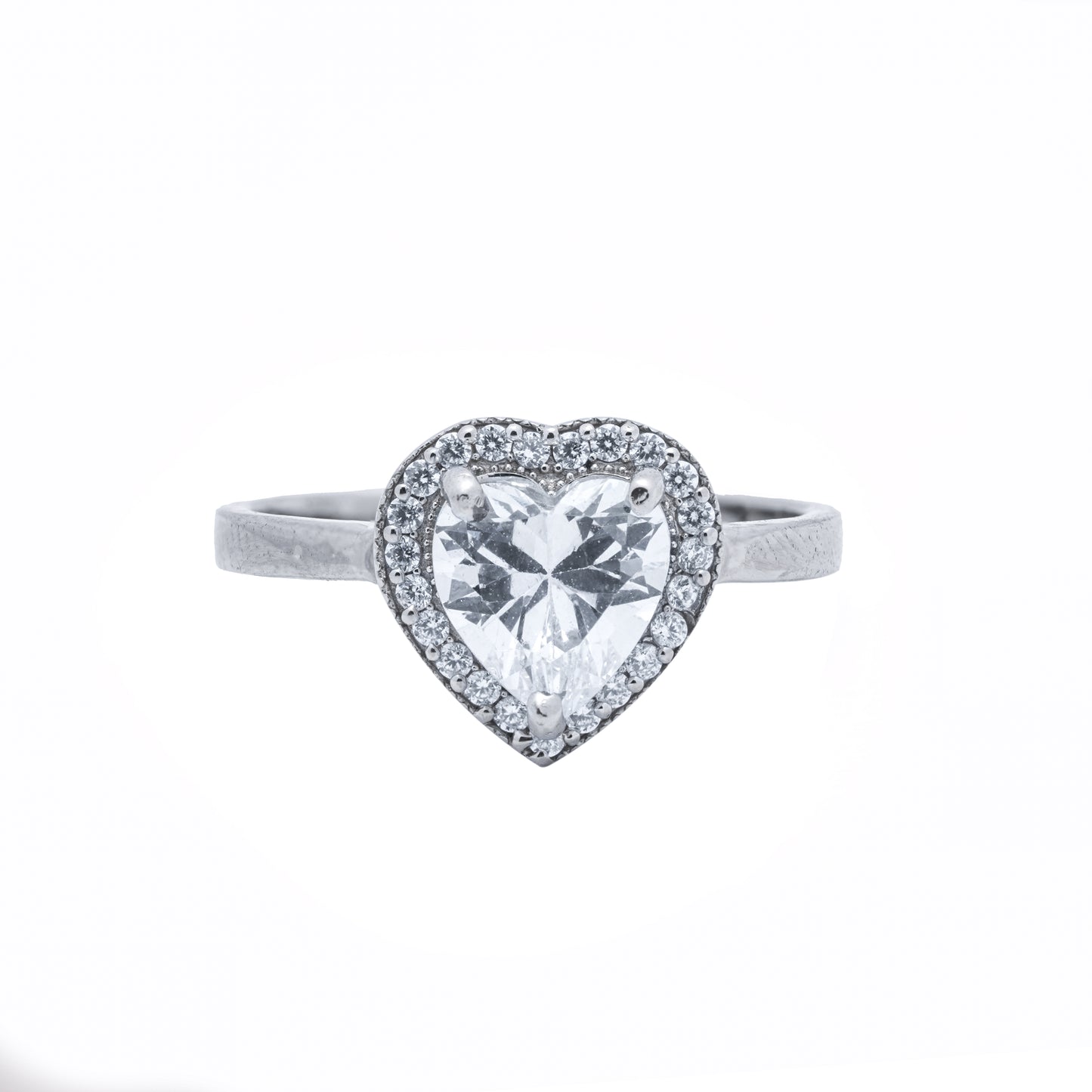 92.5 Sterling Silver Sweet Heart Ring