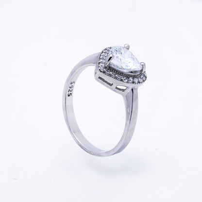 92.5 Sterling Silver Sweet Heart Ring