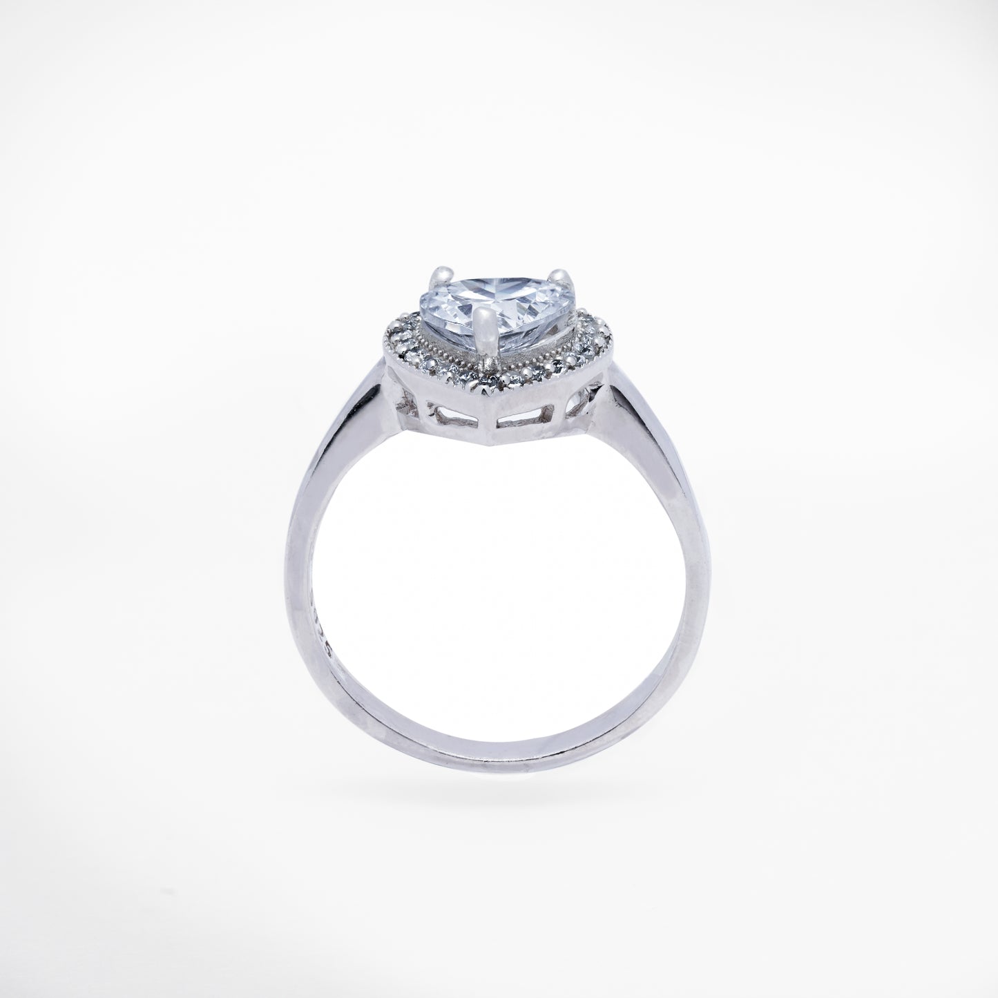 92.5 Sterling Silver Sweet Heart Ring