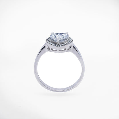 92.5 Sterling Silver Sweet Heart Ring