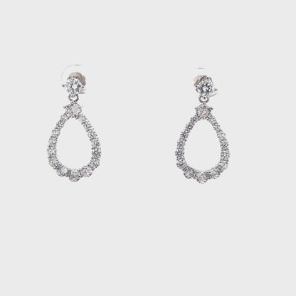 92.5 Sterling Silver Stella Pear Earrings