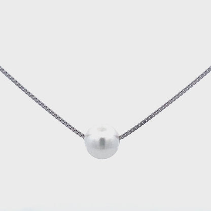 92.5 Sterling Silver Moon Necklace