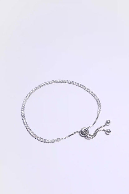 92.5 Sterling Silver Sleek Tennis Bracelet in Silver