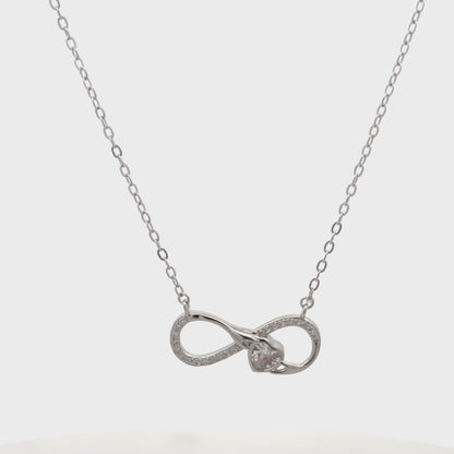 92.5 Sterling Silver Forever & Ever Necklace