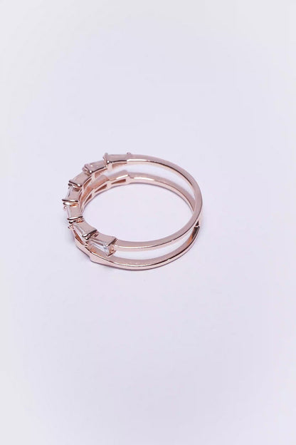 92.5 Sterling Silver Spiral Bliss Ring in Rose Gold