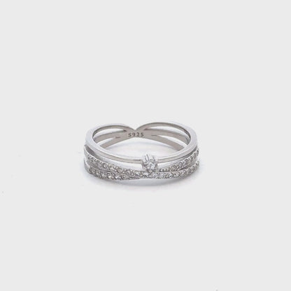 92.5 Sterling Silver Trinity Ring