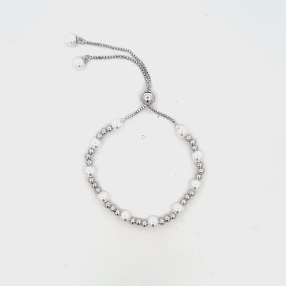 92.5 Sterling Silver Harmony Moon Bracelet